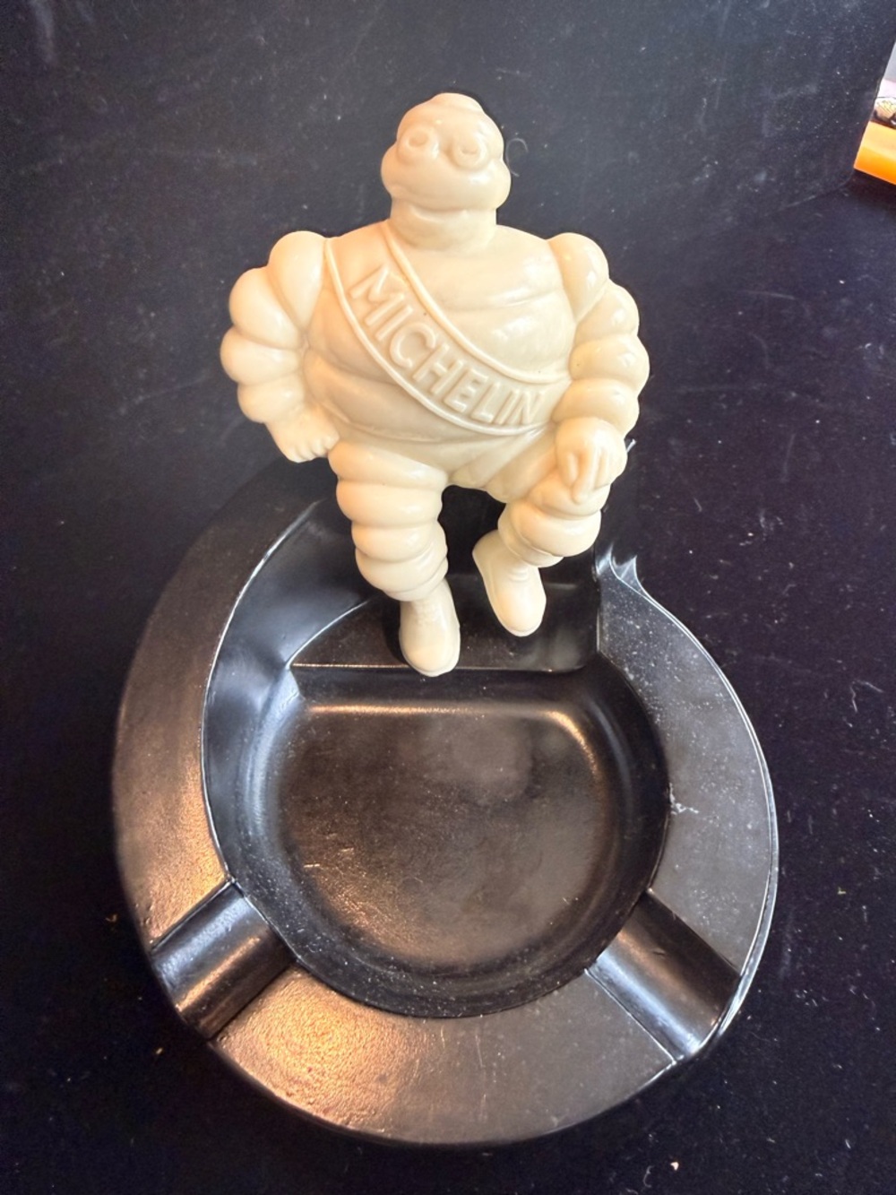 Michelin Bibendum Figure Ashtray - Cream Michelin Man